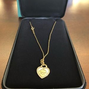 Tiffany and Company 18K Gold Diamond Heart Pendant